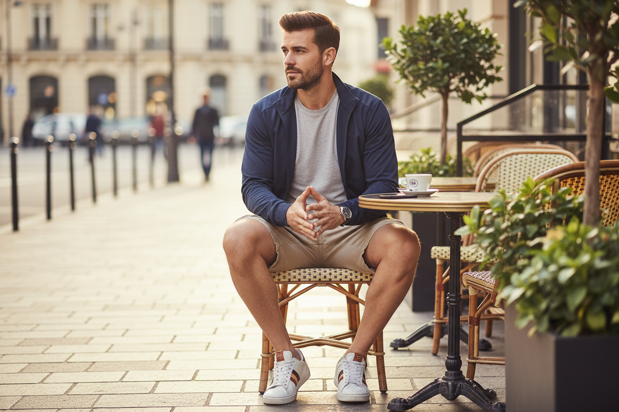 Herren Sommer Cargo Capri Hose aus Baumwolle, lockerer Sitz, große Passform, casual Stil, von eprolo.