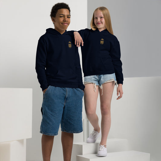 Kinder-Kapuzenpullover von Sportswear Iron Monkey 23, navy, strapazierfähig und sicher für Kinder, Frontansicht