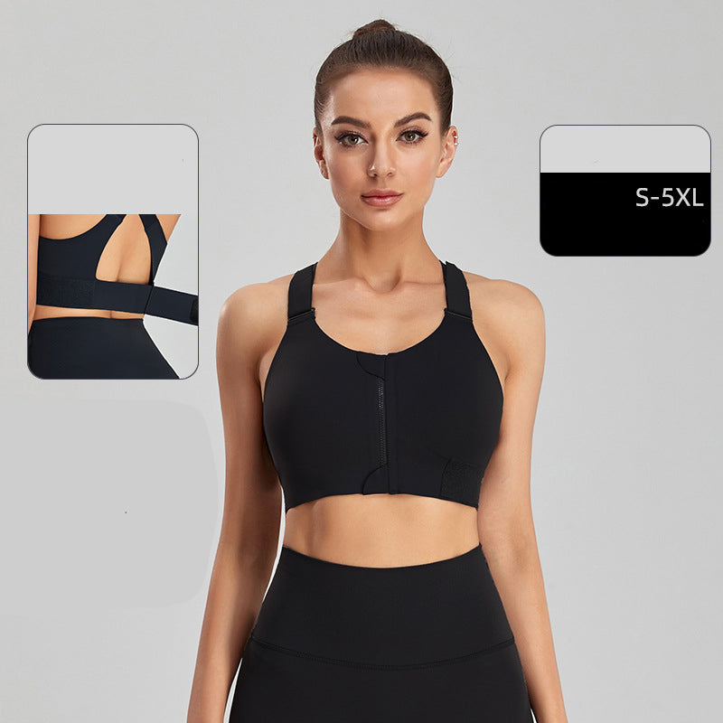 Premium Zipper Sport-BH Damen – High Impact Fitness BH mit Reißverschluss - Sportswear Iron Monkey 23