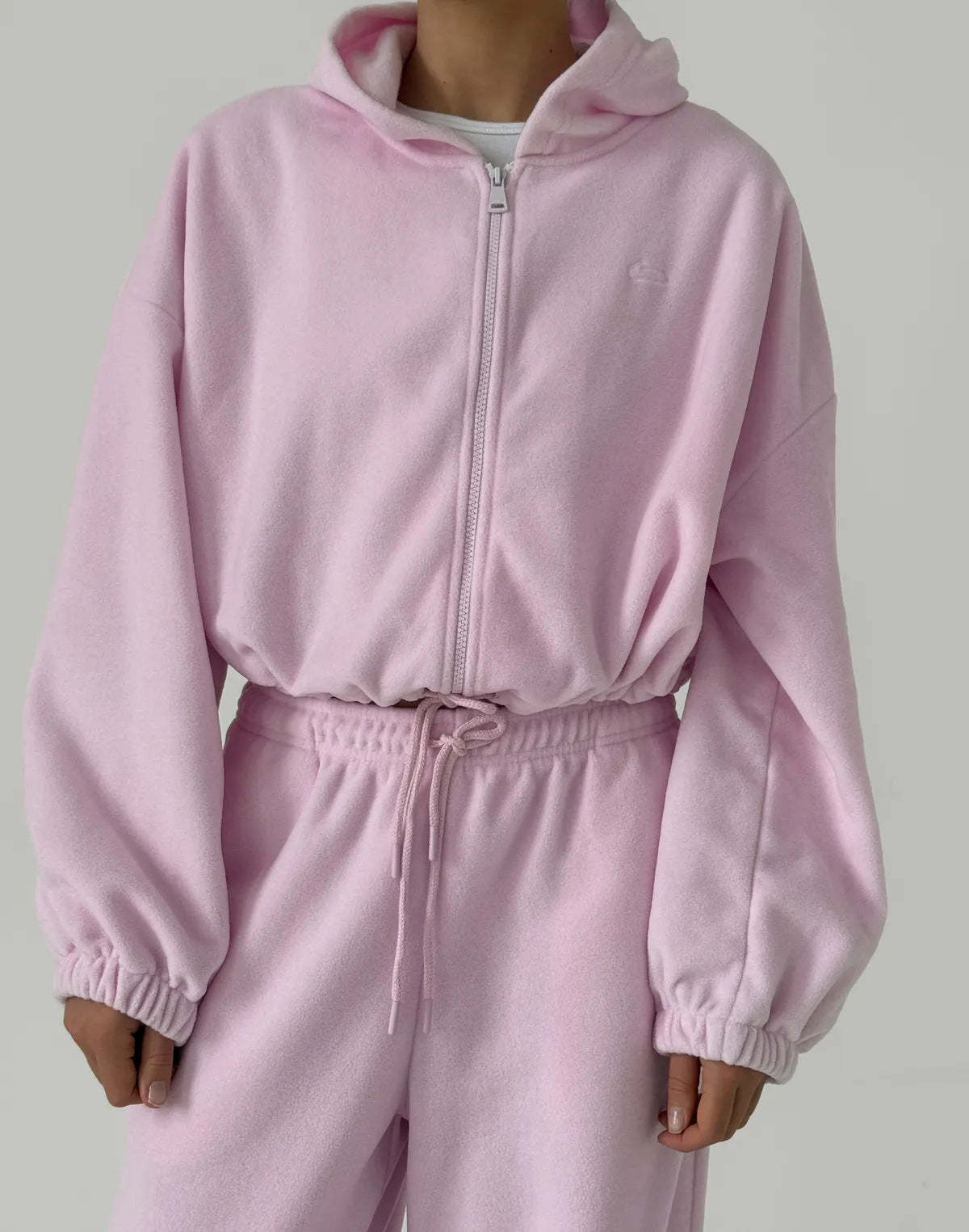 Damen-Premium Hooded Cardigan Set mit elastischer Hose in Unifarbe, Langarm-Strickjacke aus weichem Material von eprolo