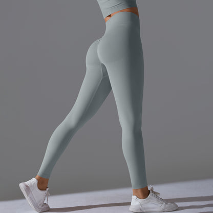 Damen High-Waist Leggings von eprolo, nahtlos, butt-lifting, in 15 Farben, ideal für Yoga und Fitness, auf einem Model getragen