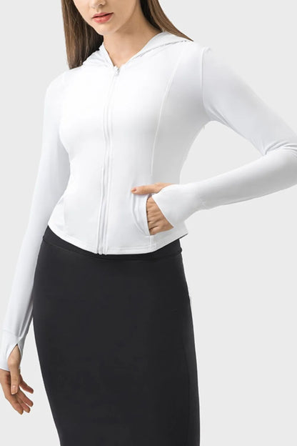 Premium Zip-Up Hoodie Jacke Damen – Langarm Sport-Kapuzenjacke mit Taschen - Sportswear Iron Monkey 23