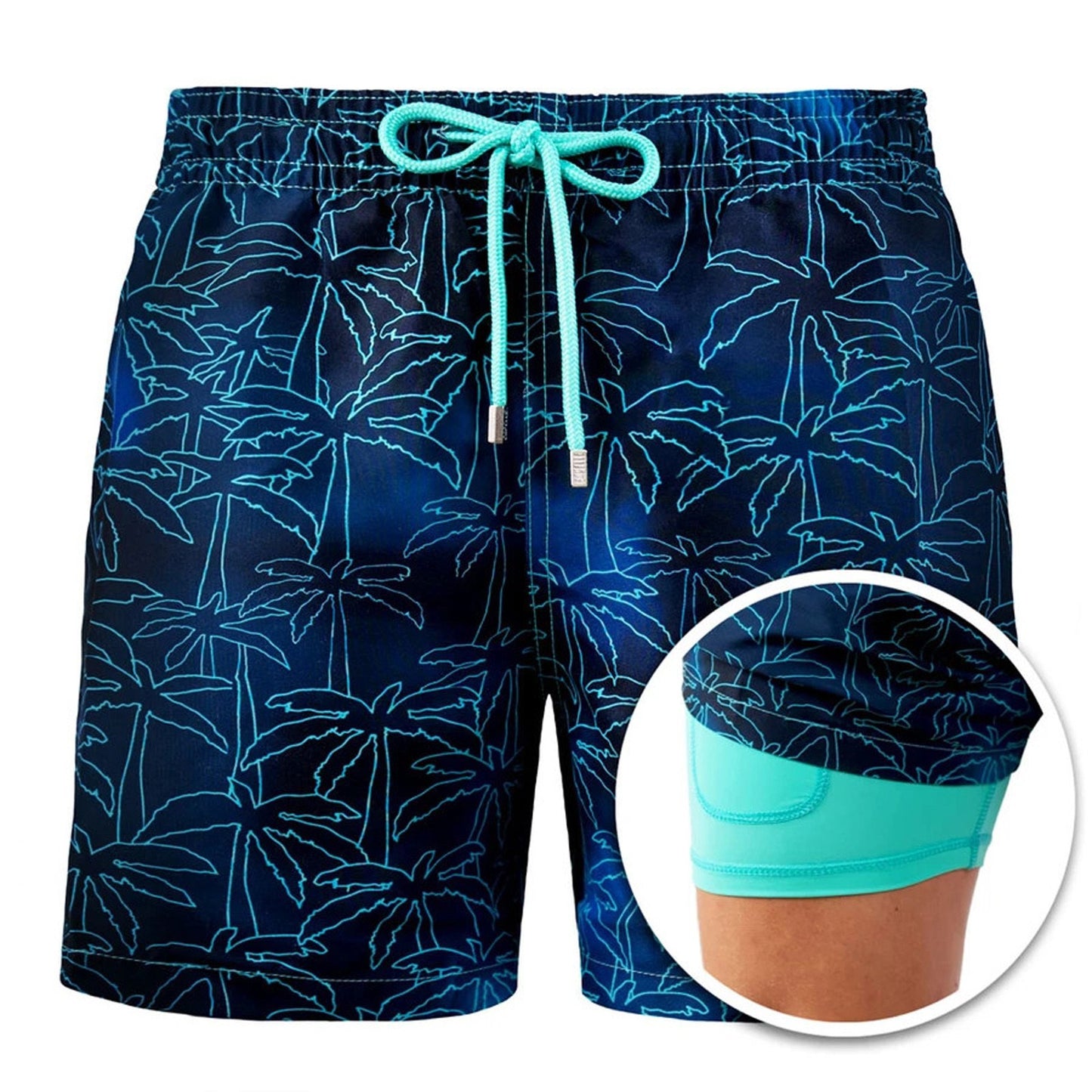 Herren Sommer Shorts von eprolo, bedruckte Strandhosen mit Doppel-Schicht, leichte und bequeme Sommerhose für den Strand.