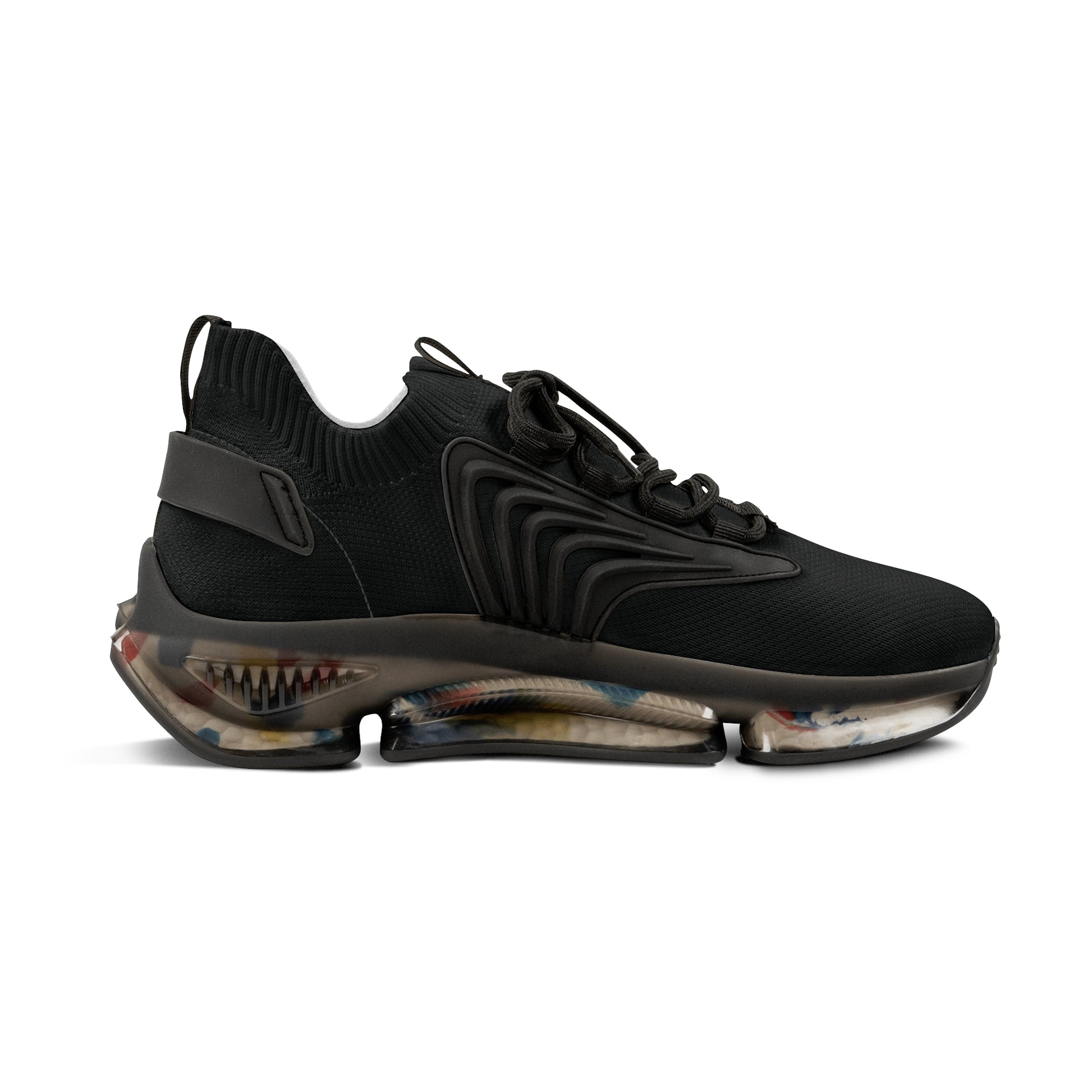 Herren Mesh-Sneaker von Jo Bergen Team mit Memory Foam, schwarze und weiße Laufschuhe aus atmungsaktivem Material.