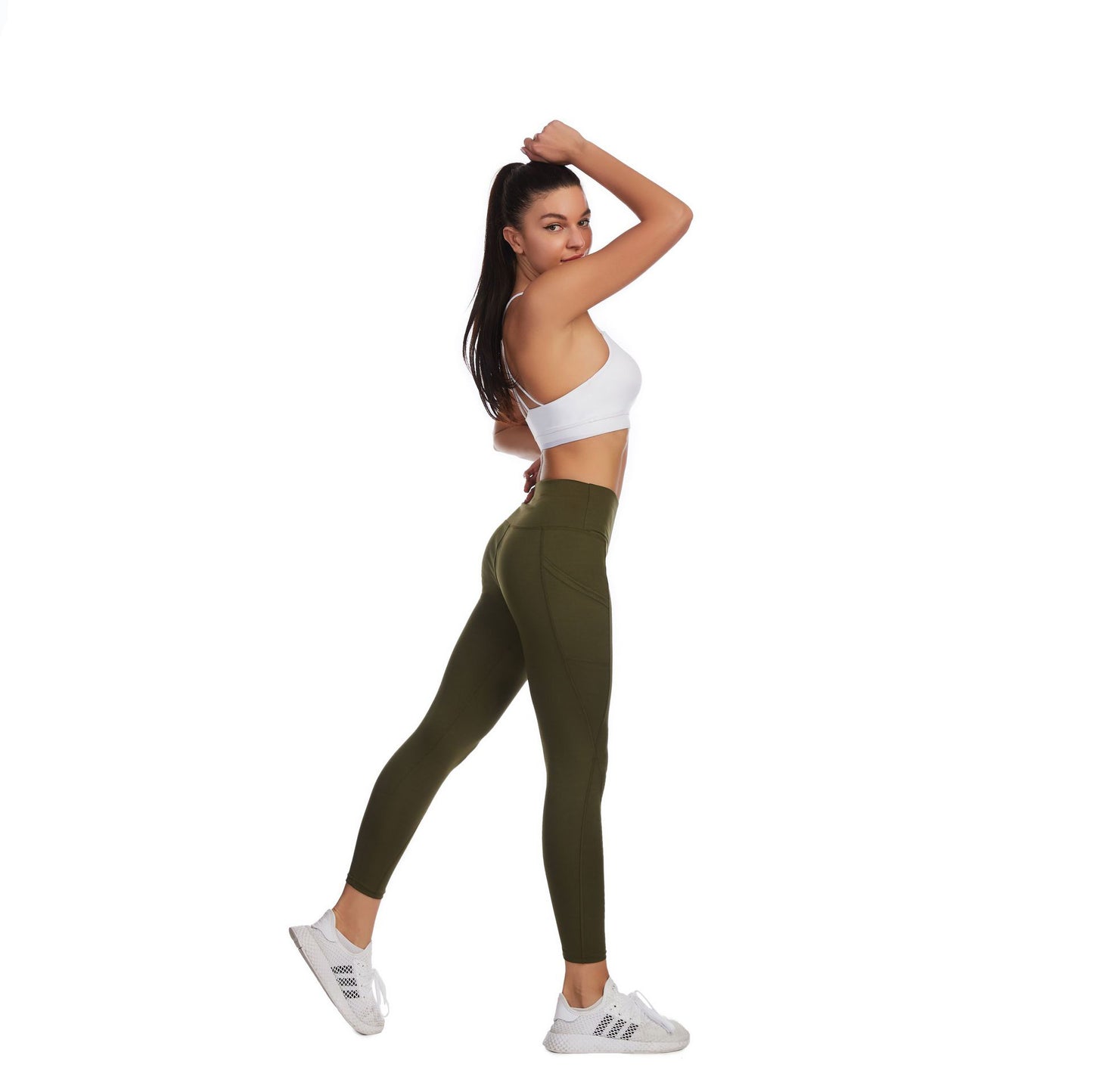 Premium High-Waist Yoga-Hose Damen – Fitness Leggings mit Taschen & Shaping-Effekt - Sportswear Iron Monkey 23