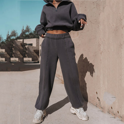 Eprolo Damen Sport-Hoodie-Set mit Kapuzenpullover und Trainingshose, bequemes zweites Set für sportliche Aktivitäten
