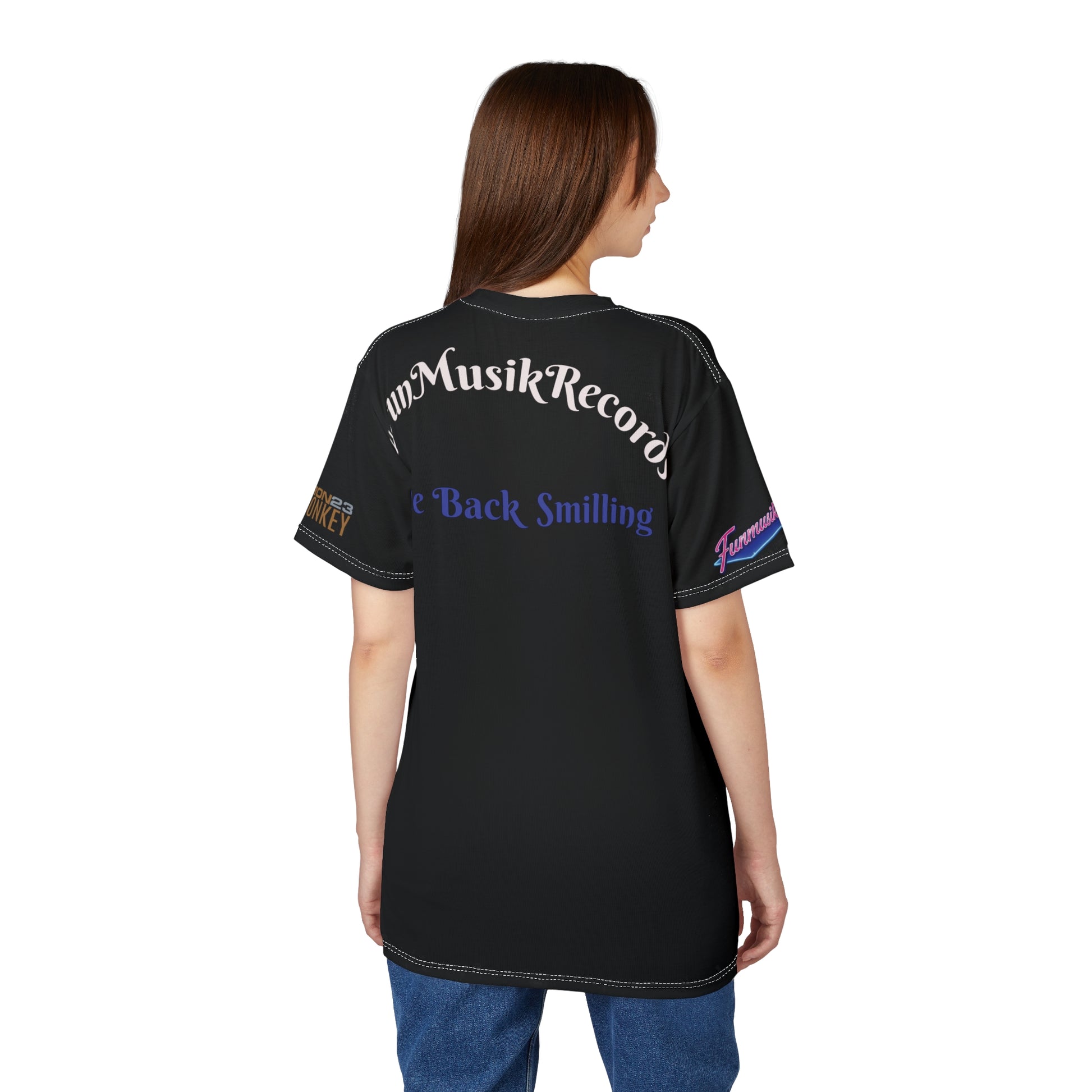 Unisex T-Shirt von Printify mit Jan Paulke Team Funmusik Radio Design, Polyester, komfortabler Schnitt, für Fans der Musik.