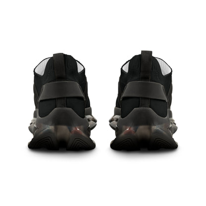 Herren Mesh-Sneaker von Jo Bergen Team mit Memory Foam, schwarze und weiße Laufschuhe, atmungsaktives Design, bequeme Sportschuhe