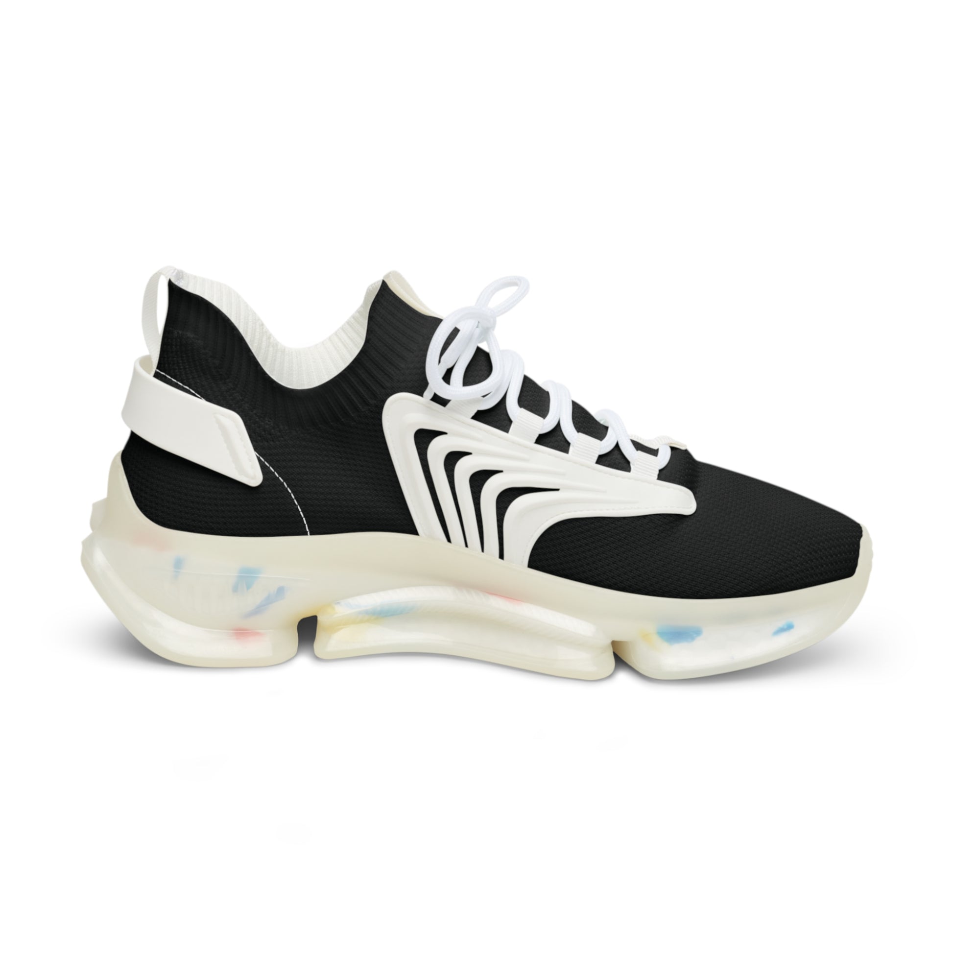 Herren Mesh-Sneaker von Jo Bergen Team mit Memory Foam, schwarze und weiße Laufschuhe, atmungsaktives Schuhdesign