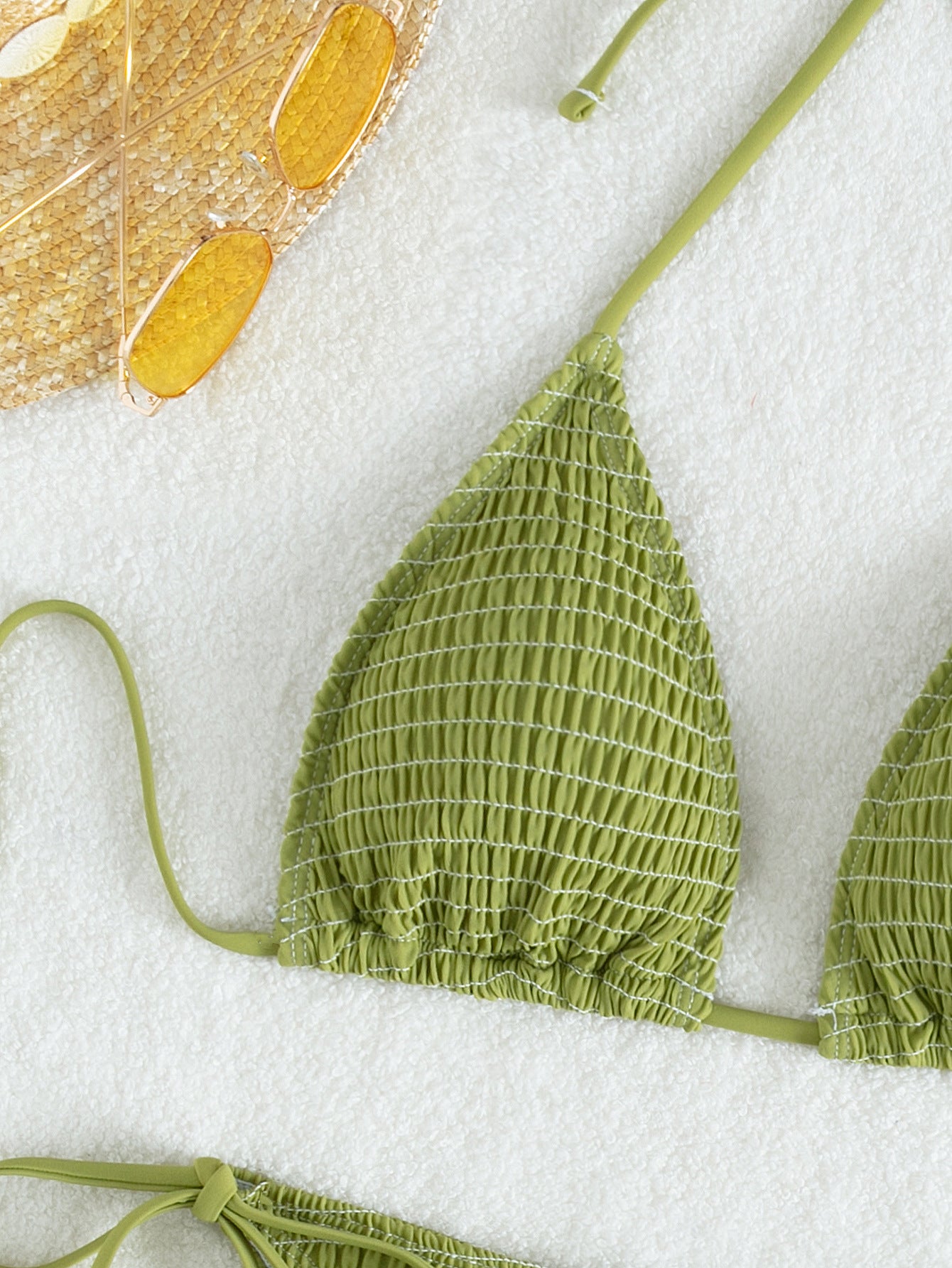 Premium Printed Triangle Bikini Damen – Lace-Up Neck Hanging Sexy Split Swimsuit - Sportswear Iron Monkey 23