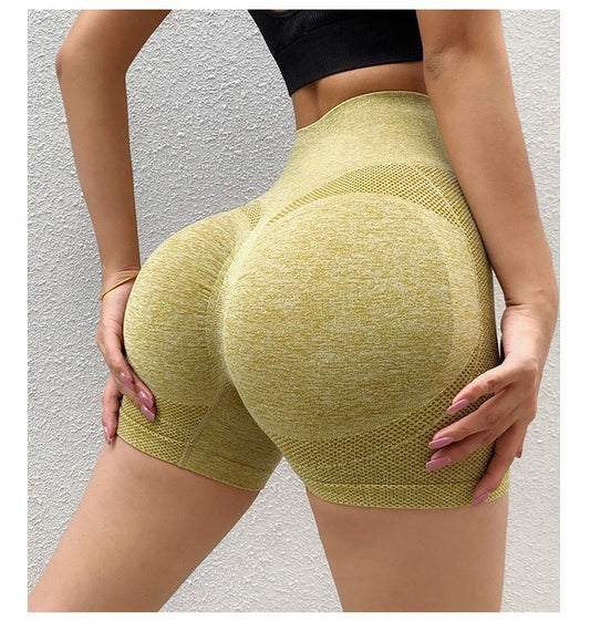 Premium Smile Face Honey Hip Shorts Damen – High-Waist Quick-Dry Fitness Shorts - Sportswear Iron Monkey 23