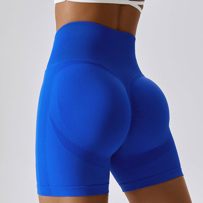 Eprolo Damen Yoga-Shorts in Honigpfirsich, nahtloser High-Waist-Hip-Lift Fitness Shorts für Damen, sportliche Sportbekleidung