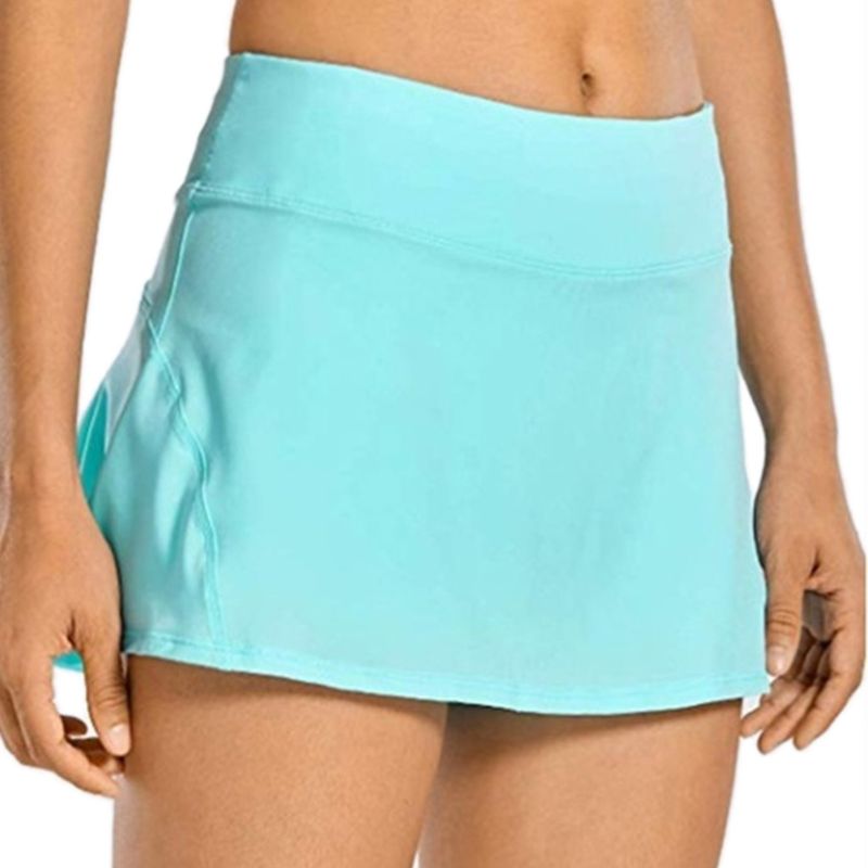 Damen 2-in-1 Skort von eprolo, sportliche Shorts und Rock Kombination für Tennis, Golf und Running, auf dem Bild zu sehen