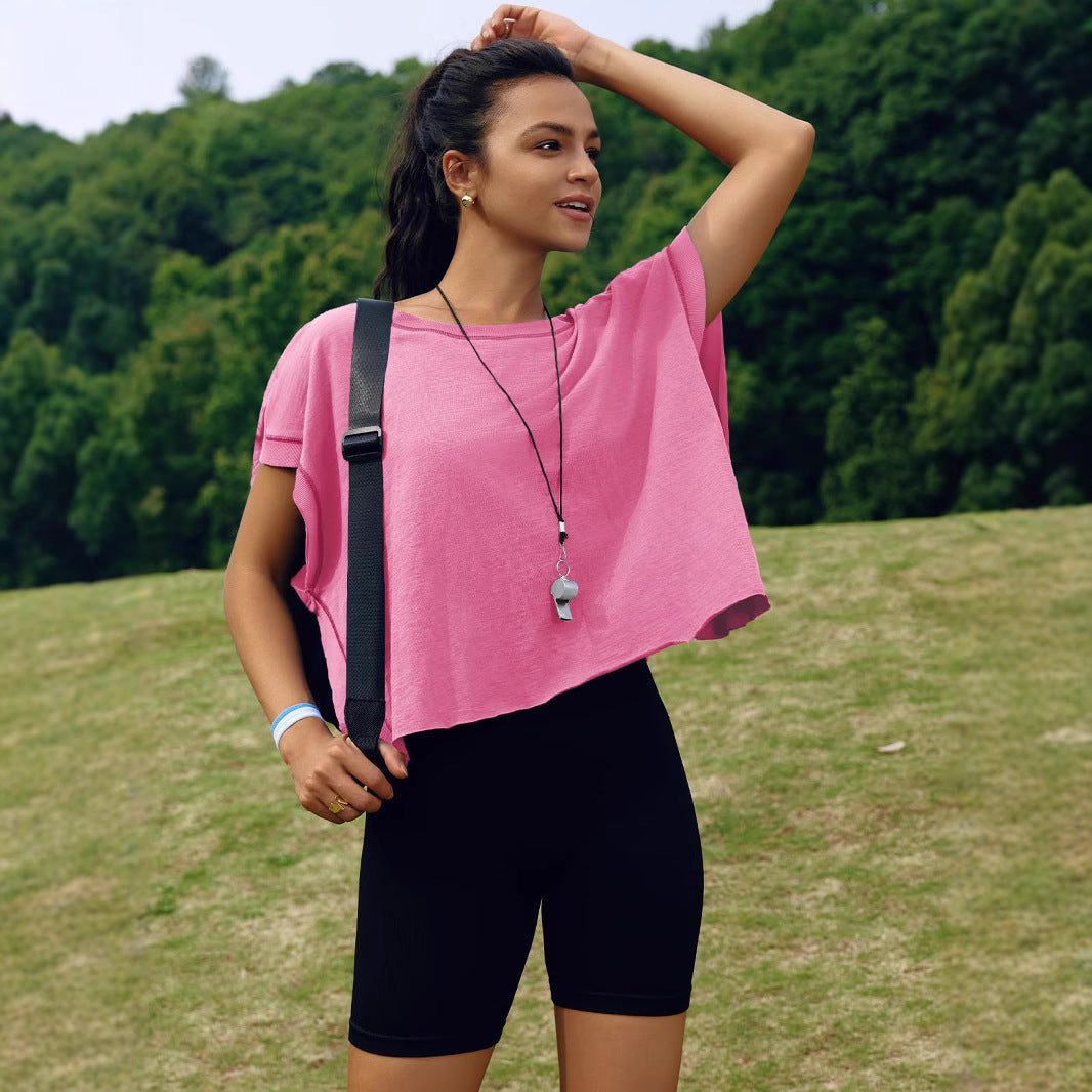 Premium Yoga-Shirt Damen – Lockeres Rücken-Design T-Shirt atmungsaktiv - Sportswear Iron Monkey 23