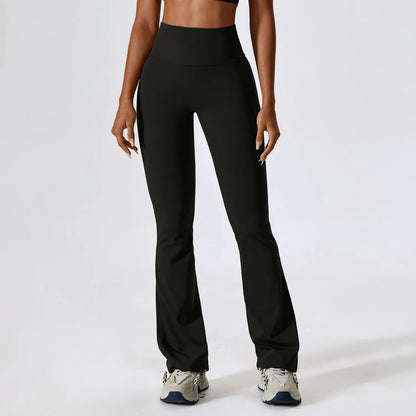 Premium Flare Yoga-Hose Damen – High-Waist Schlaghose mit hoher Elastizität für Tanz & Fitness - Sportswear Iron Monkey 23