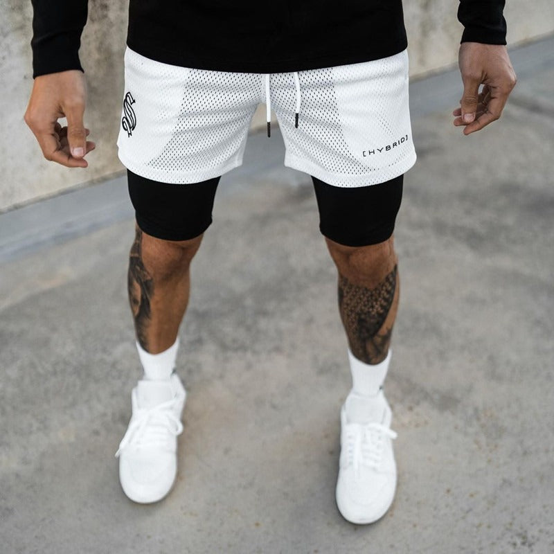 Damen Double Layer Sports Shorts von eprolo, Basketball- und Laufhose, 2-in-1, bequem und atmungsaktiv für Fitness.