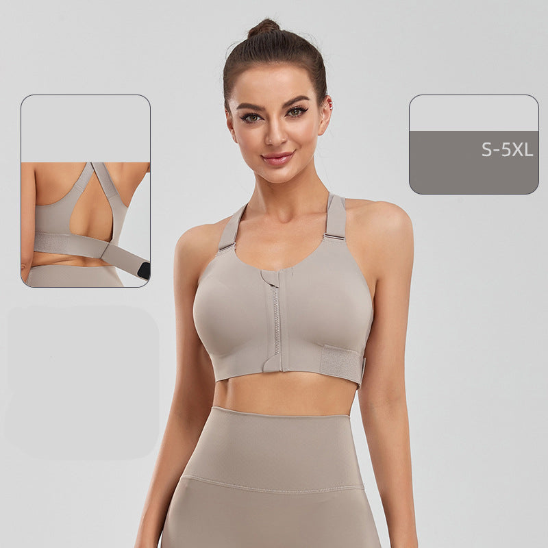 Premium Zipper Sport-BH Damen – High Impact Fitness BH mit Reißverschluss - Sportswear Iron Monkey 23