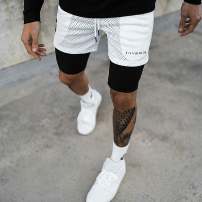 Damen Double Layer Sporthose von eprolo, Basketball- und Laufhose, 2-in-1, atmungsaktiv und bequem für Fitness und Training.