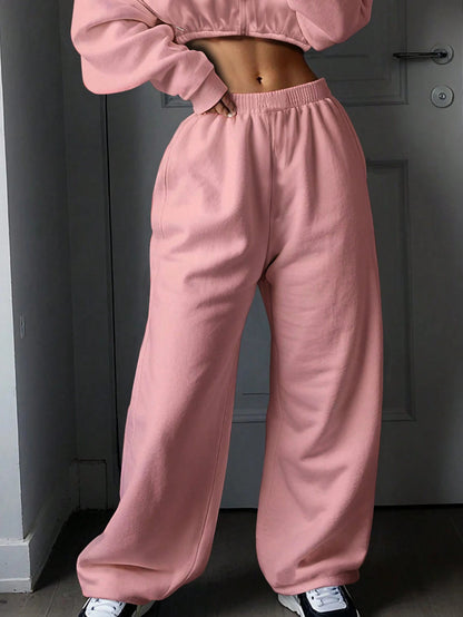 Premium Casual Hoodie-Set Damen 2-teilig – Fashion Sporty Langarm Trainingsanzug Herbst Winter - Sportswear Iron Monkey 23