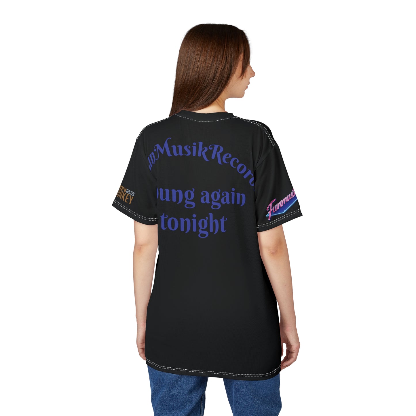 Unisex T-Shirt von Printify mit Grace Holloway Team Funmusik Radio Design, aus Polyester, bequemes Shirt für Fans.
