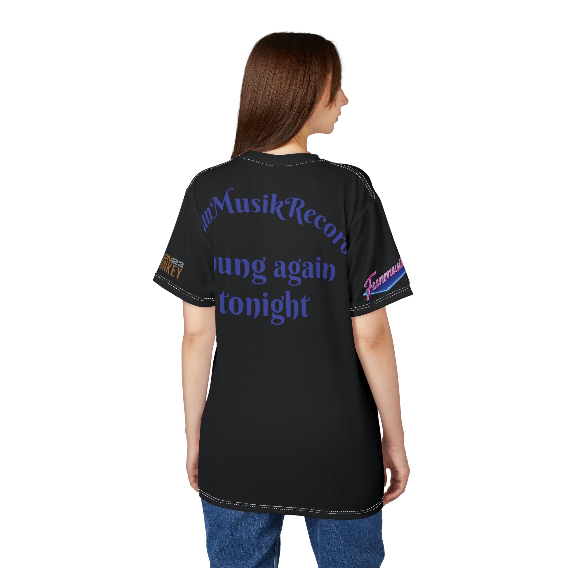 Unisex T-Shirt von Printify mit Grace Holloway Team Funmusik Radio Design, aus Polyester, bequemes Shirt für Fans.