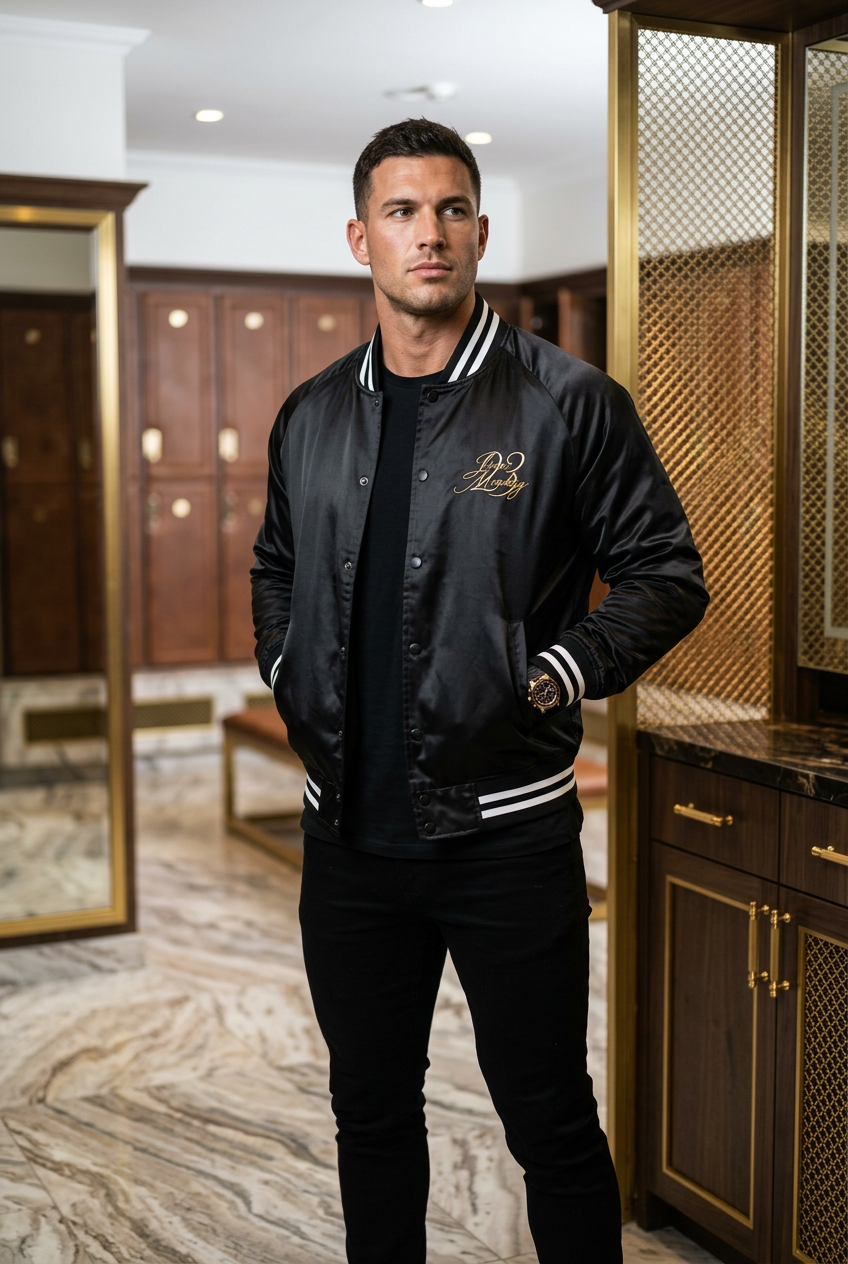 Satin Baseball Varsity Jacket - Sportswear Iron Monkey 23