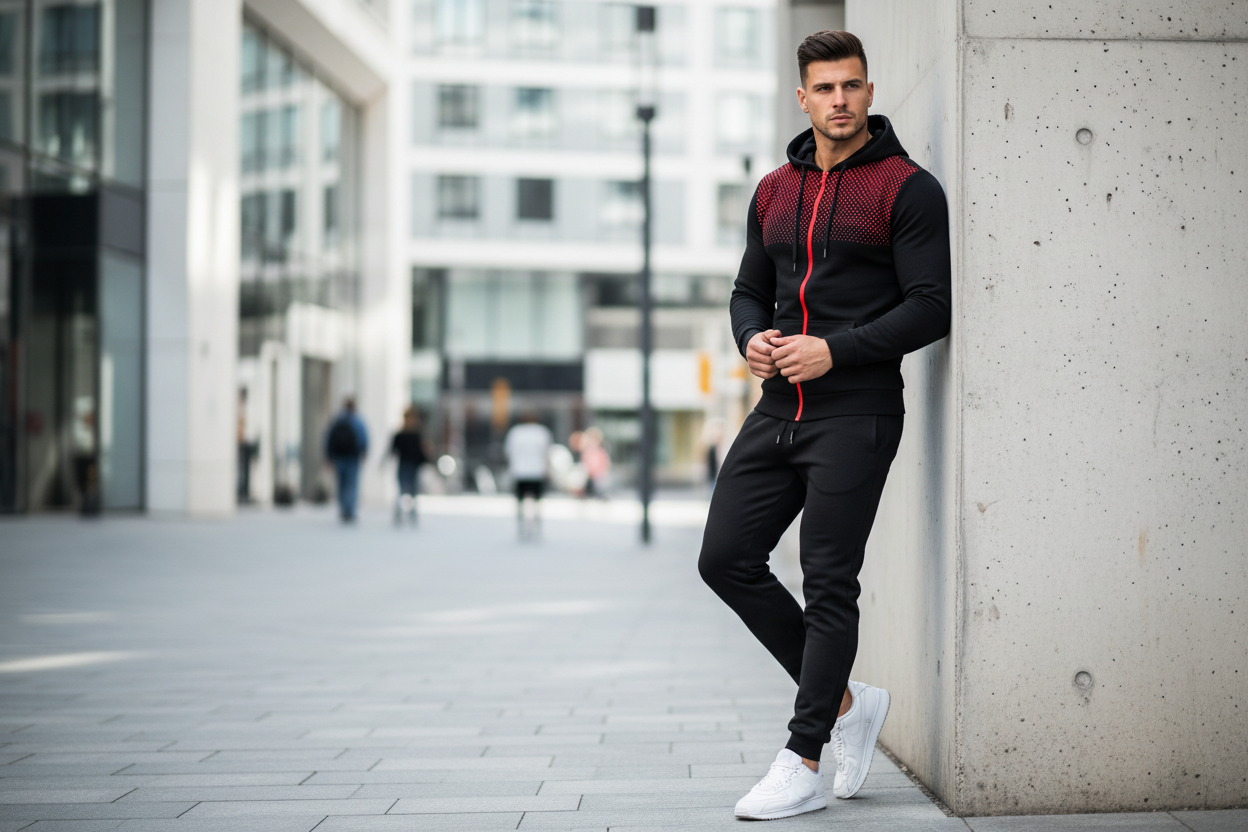 Premium Sports Fitness Set Herren 2-teilig – Sweater & Trousers Herbst Winter Trainingsanzug - Sportswear Iron Monkey 23