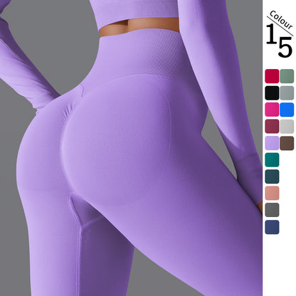 Damen High-Waist Leggings von eprolo, nahtlos, butt-liftend, in 15 Farben, ideal für Yoga und Fitness, blickdicht und bequem.