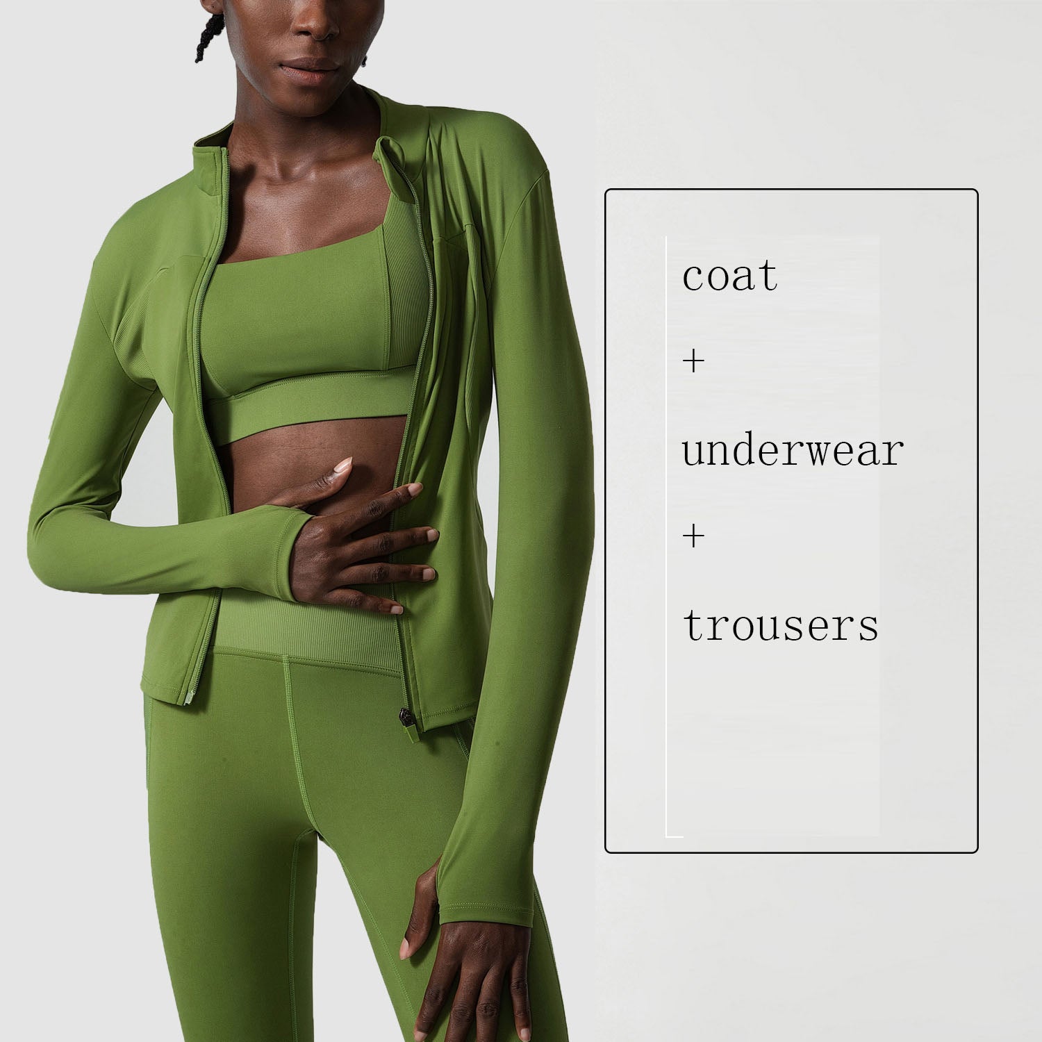 Premium Yoga-Set Damen 3-teilig – Nude Seamless Fitness Set Sport-BH, Leggings & Shorts - Sportswear Iron Monkey 23