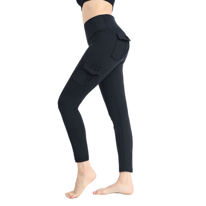 Premium High-Waist Yoga Pants Damen – Pocket Sweatpants Outdoor Running Fitness Hose - Sportswear Iron Monkey 23