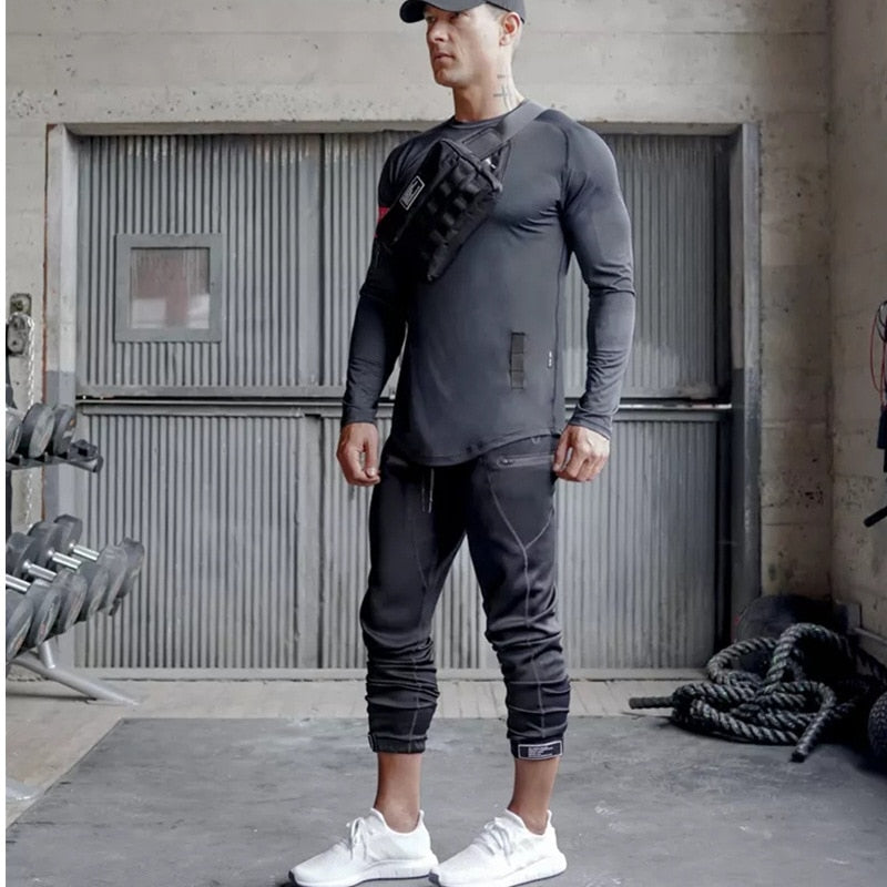 Premium Sport Shirt Herren Langarm – Quick Dry Crossfit Gym Fitness Running Rashguard - Sportswear Iron Monkey 23