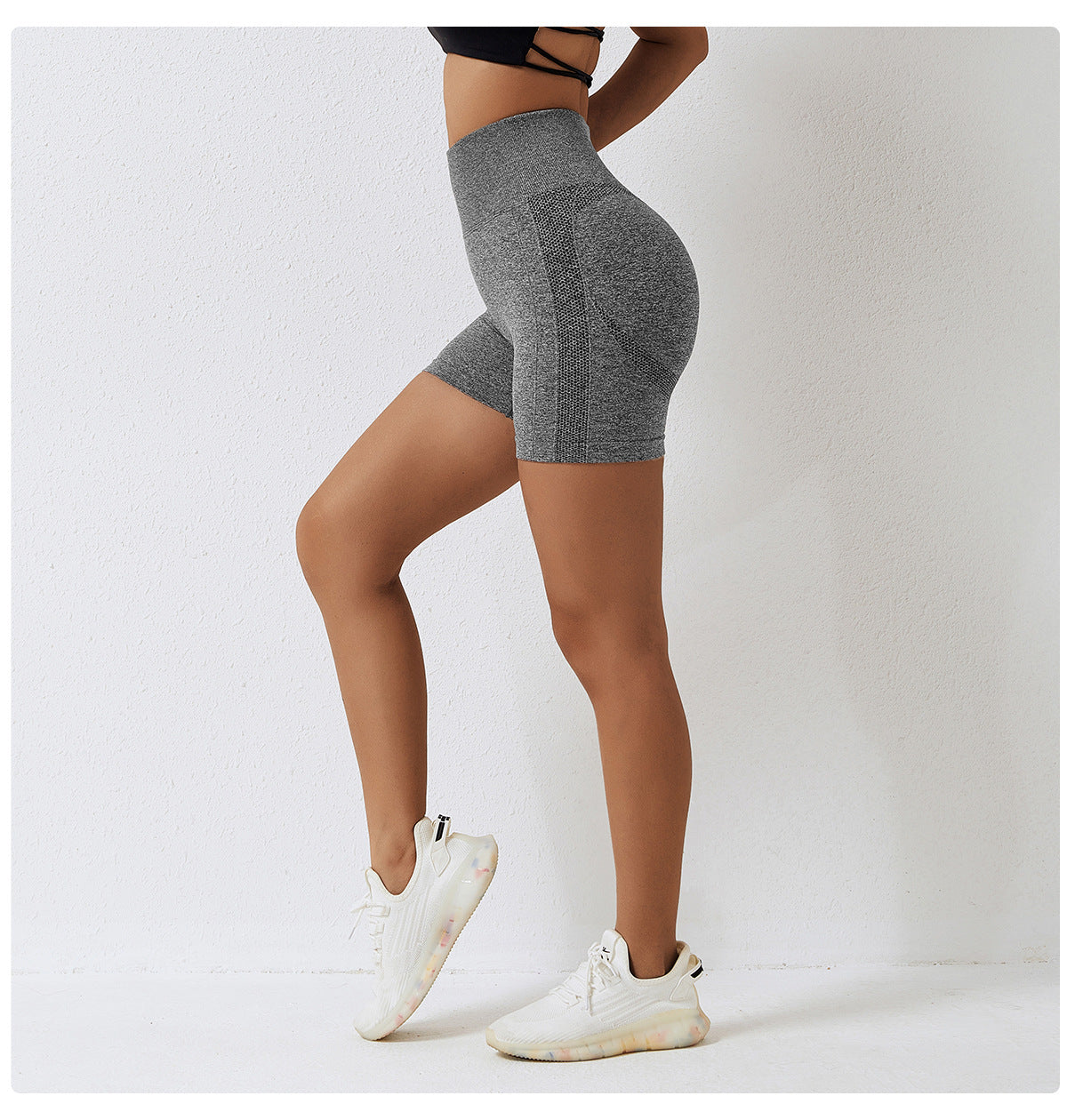 Eprolo Damen Yoga-Shorts, hoch tailliert, nahtlos, hip-lift, aus hochwertigem Material, ideal für Fitness und Yogapraxis