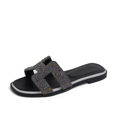 IM23 Diamond Slides | Strass-Besatz, Slip-On, Strand & Reise – 3 Farben, EU 34–43
