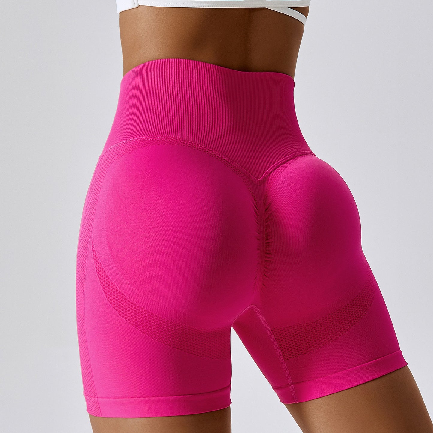 Eprolo Damen Yoga-Shorts aus hochwertigem, nahtlosem Material mit hohem Bund und Hüftlifting, ideal für Fitness und Sport.