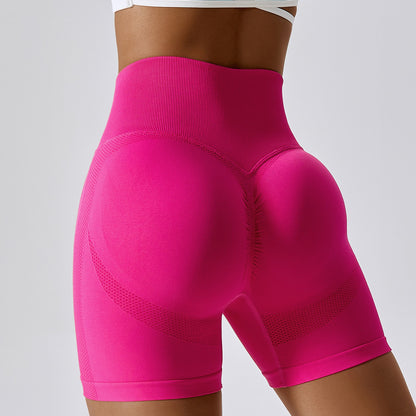Eprolo Damen Yoga-Shorts aus hochwertigem, nahtlosem Material mit hohem Bund und Hüftlifting, ideal für Fitness und Sport.