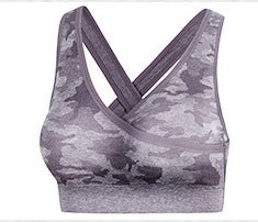 Damen 3-teiliges Camouflage Sport-Set mit BH, Leggings und Langarm-Top von eprolo, bequem und sportlich für Fitness und Freizeit