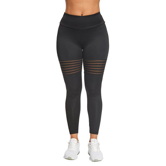 Premium Mesh Yoga-Hose Damen – Atmungsaktive Fitness Leggings mit Plissee-Design - Sportswear Iron Monkey 23