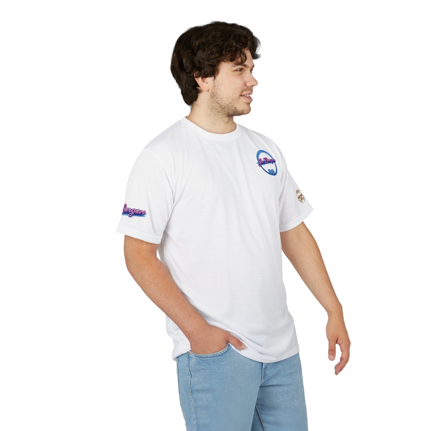 Jo Bergen Team Funmusik Radio - Unisex Cut & Sew Tee - Sportswear Iron Monkey 23