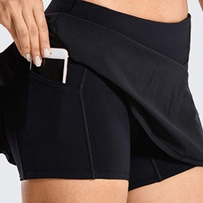 Damen 2-in-1 Skort von eprolo, sportliche Shorts mit Rock-Design, ideal für Tennis, Golf und Laufen, in sportlicher Optik