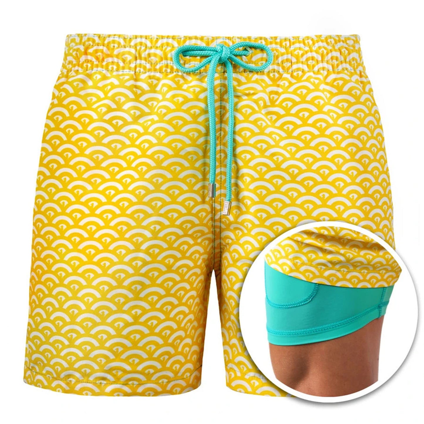 Herren Sommer Shorts von eprolo, bedruckte Strandhosen mit Doppel-Layer, leichte und bequeme Hose für heiße Tage.