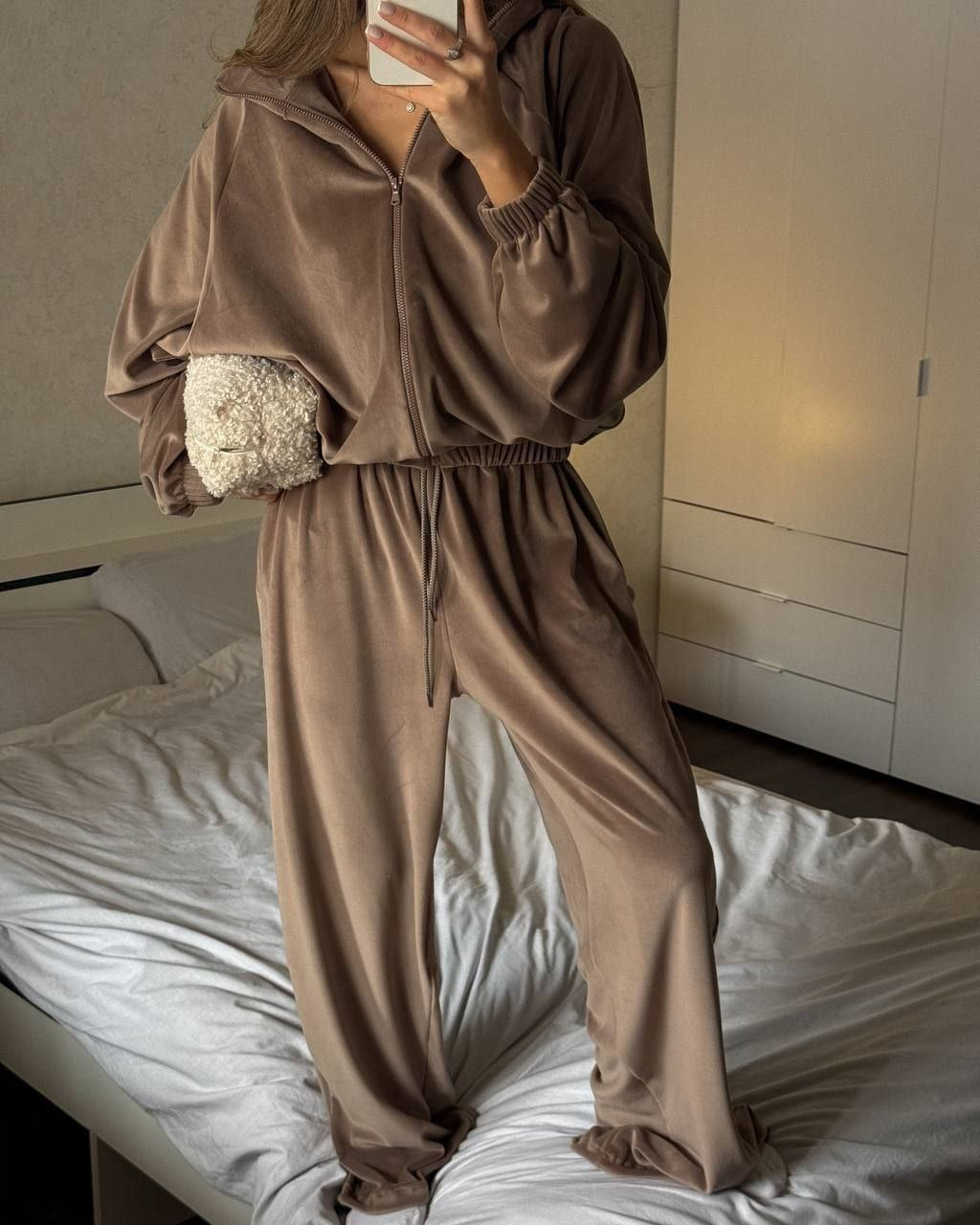 Eprolo Damen Sport-Set mit Unisext-Trainingshose und Zipper-Jacke, bequemes, sportliches 2-teiliges Trainingsoutfit