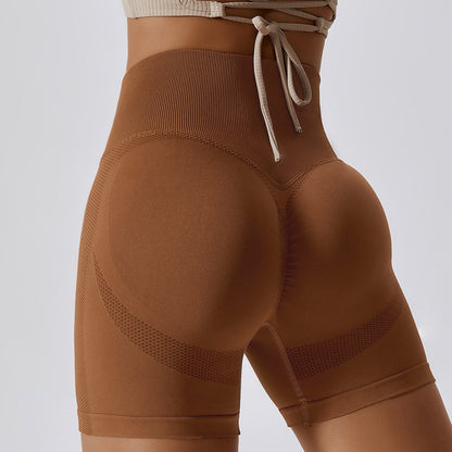 Eprolo Damen Yoga-Shorts in Honig-Pfirsich, nahtloser High-Waist Hip-Lift Fitness-Hose für Damen, bequem und stylisch