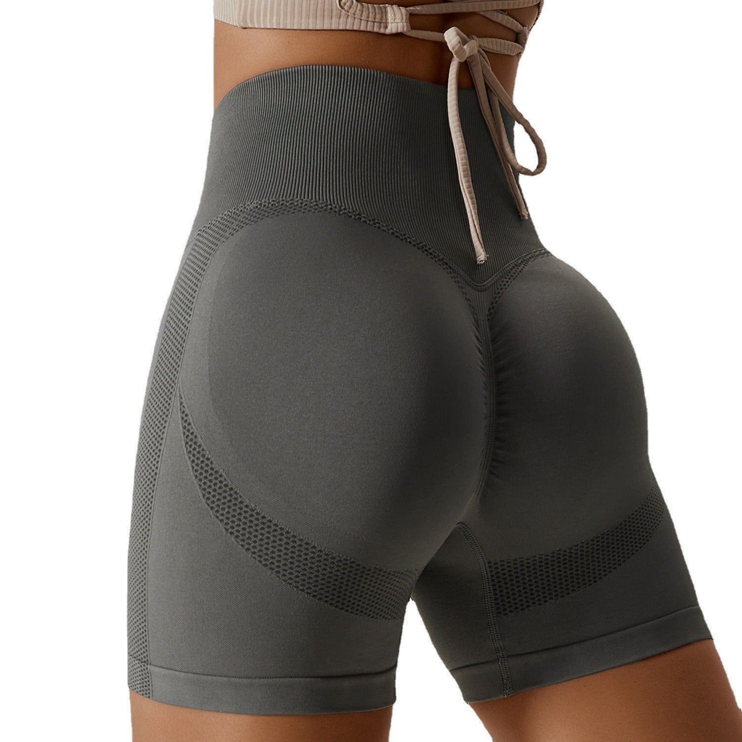 Eprolo Damen Yoga-Shorts, hochwertige Seamless High-Waist Hip-Lift Fitness Shorts, bequeme Hose für sportliche Aktivitäten
