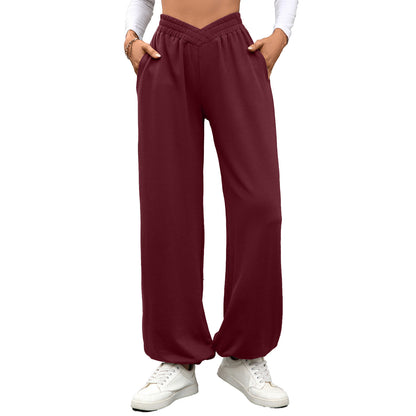 Damen-Hose von eprolo, weite Passform, elastischer Bund, Taschen, lockere Fit, modische Premium Wide Leg Pants