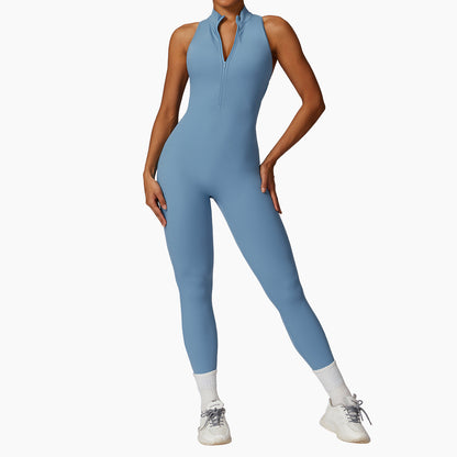 Premium Quick Zip Yoga-Jumpsuit Damen – High-Intensity Fitness Einteiler mit Rückendesign - Sportswear Iron Monkey 23