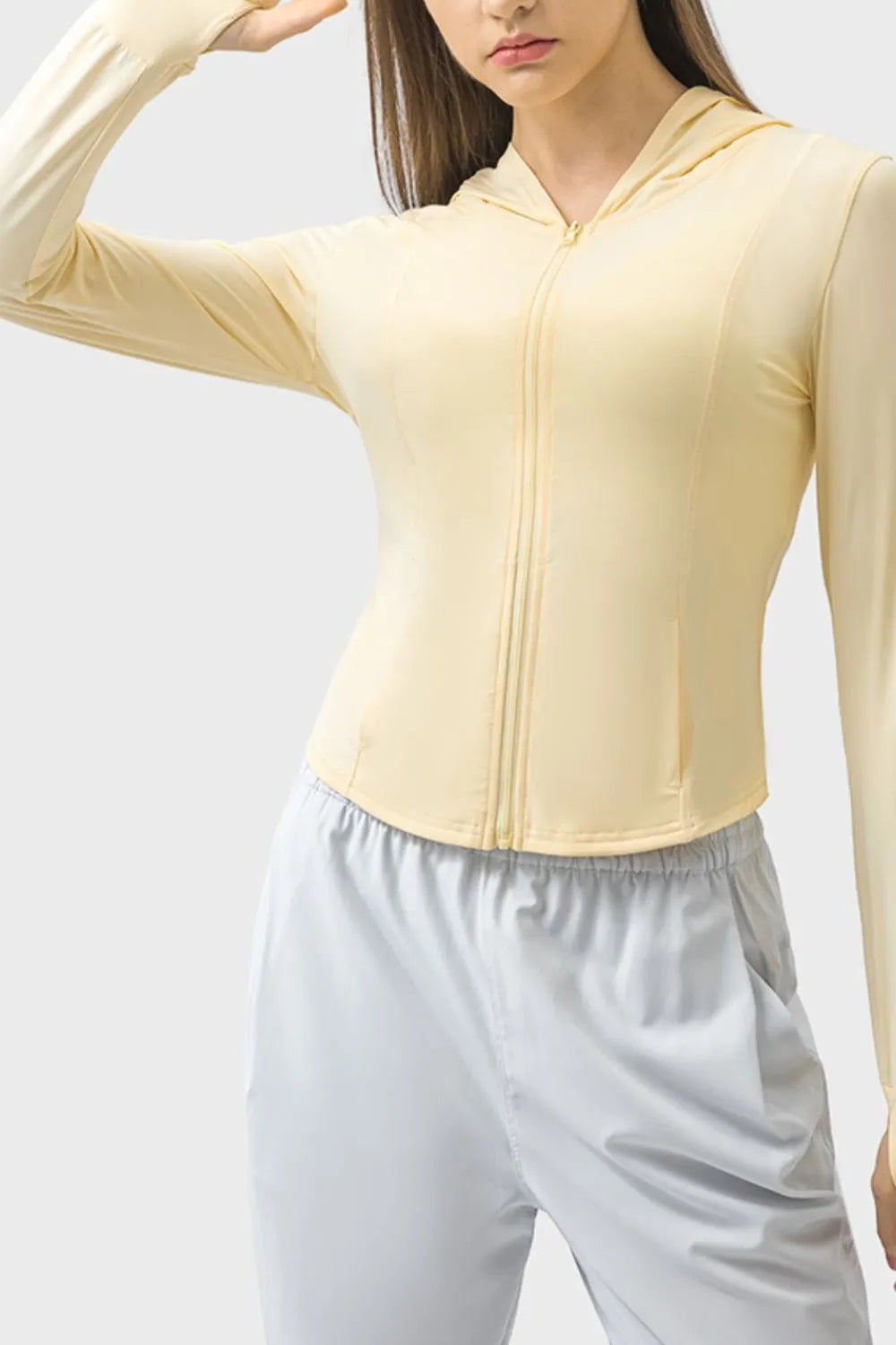 Premium Zip-Up Hoodie Jacke Damen – Langarm Sport-Kapuzenjacke mit Taschen - Sportswear Iron Monkey 23