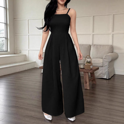 IM23 Loose Jumpsuit | Ärmellos, Relaxed Fit – Black & Brown, S–XL