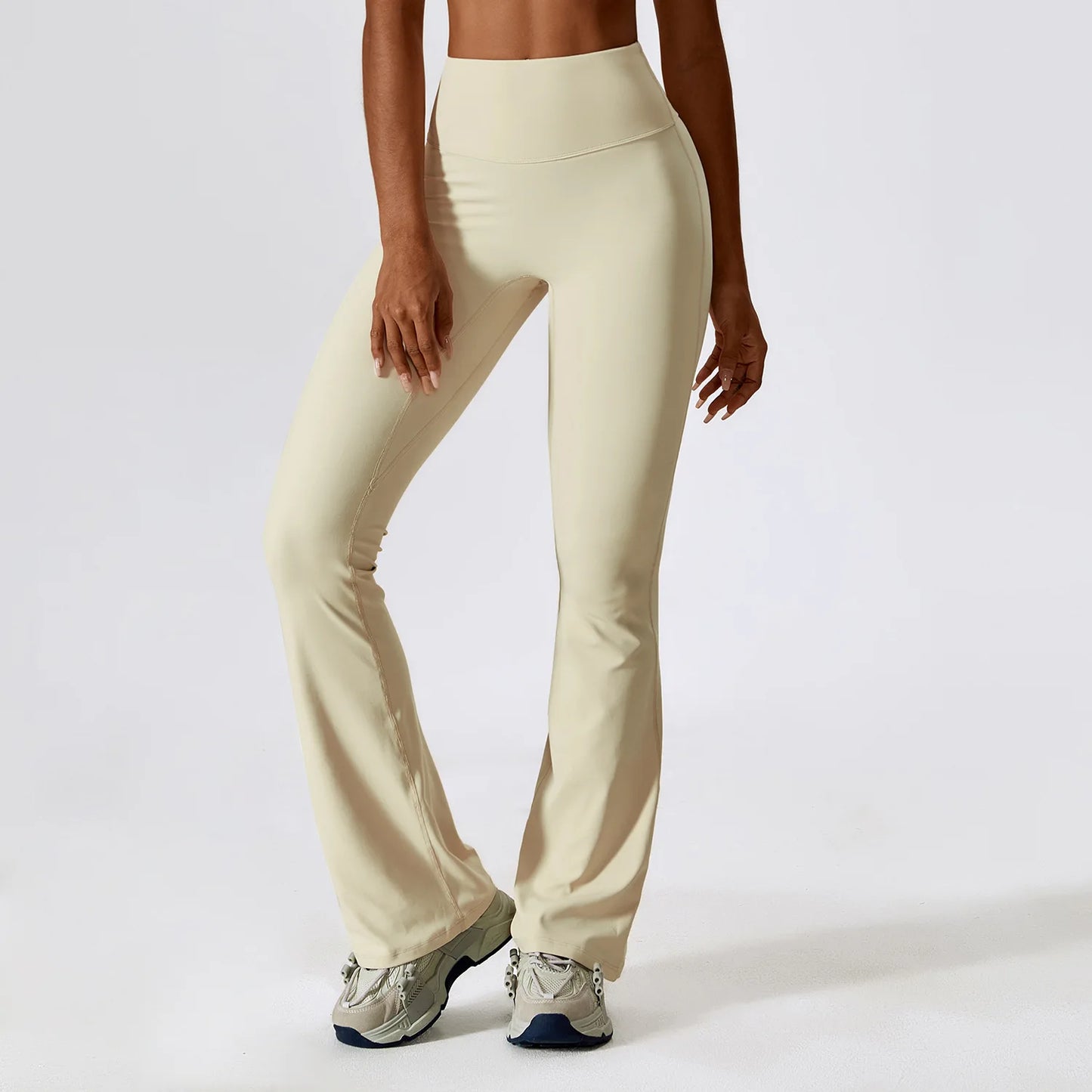 Premium Flare Yoga-Hose Damen – High-Waist Schlaghose mit hoher Elastizität für Tanz & Fitness - Sportswear Iron Monkey 23