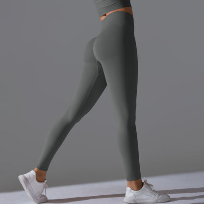 Damen High-Waist Leggings von eprolo, nahtlos, butt-liftend, in 15 Farben, ideal für Yoga und Fitness, auf weißem Hintergrund.