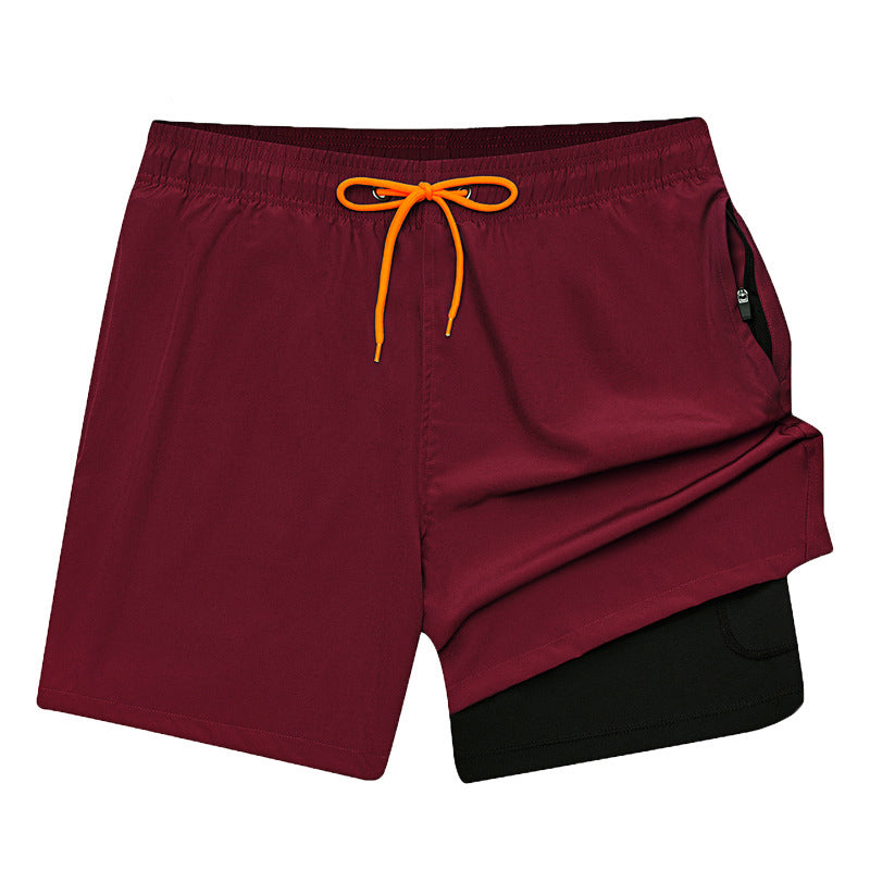 Premium Beach Pants Herren 2-in-1 – Swimming Shorts Quick-Dry Anti-Embarrassment Solid Color - Sportswear Iron Monkey 23